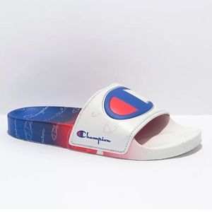 Champion IPO Fade White Blue Red Women’s Slide Sandals